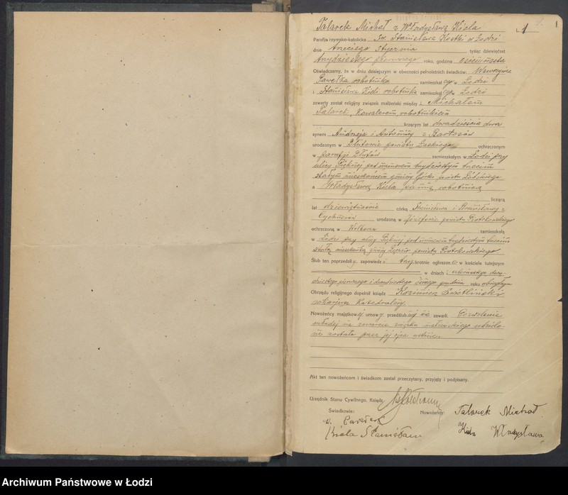 Obraz 3 z jednostki "Akta małżeństw"