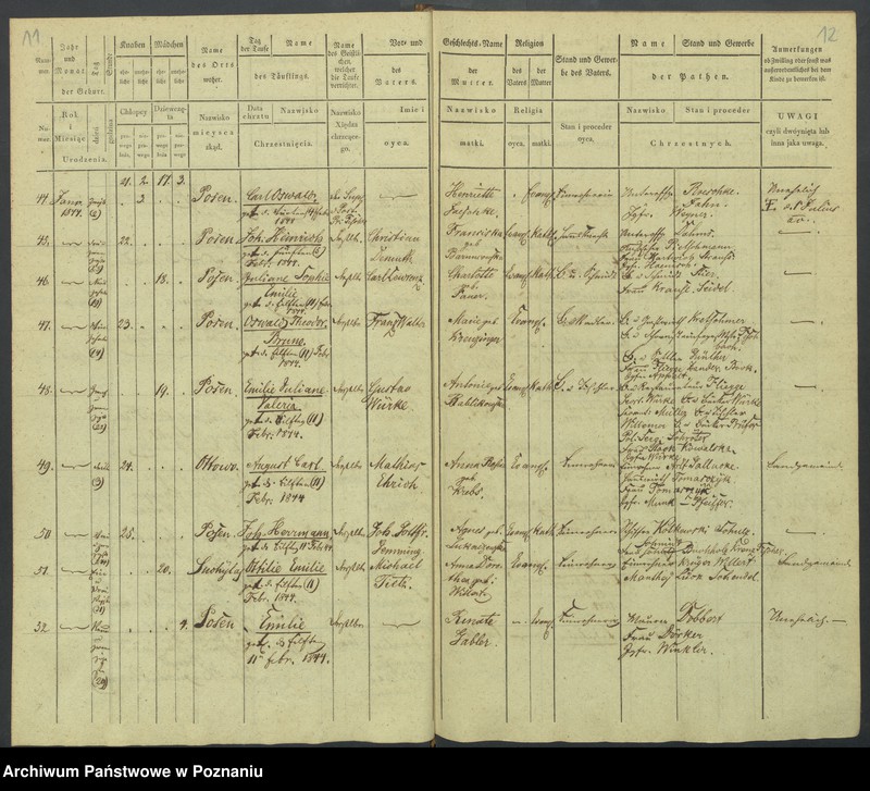 Obraz 9 z jednostki "[Akta urodzeń i chrztów, zapowiedzi i ślubów, zgonów i pogrzebów]"