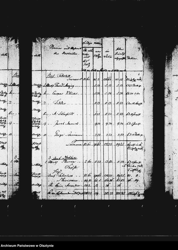 image.from.unit.number "Rest- Extract v. kleinen Arrenden, Krug- und Huben- Zinsern. Beyl. A"
