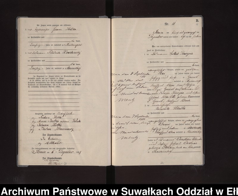 image.from.unit.number "Heiraths-Neben-Register des Preussischen Standes-Amtes Rhein Kreis Loetzen"