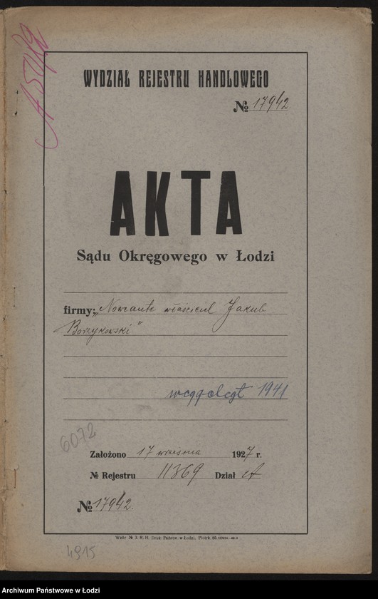 Obraz 2 z jednostki "Jakub Borzykowski- wyrób i sprzedaż konfekcji"