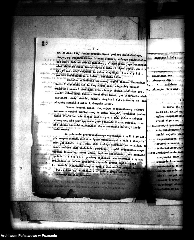 Obraz 13 z jednostki "Rozrachunki z gminą Czempiń odnośnie rozparcelowanego obszaru dworskiego Betkowo"