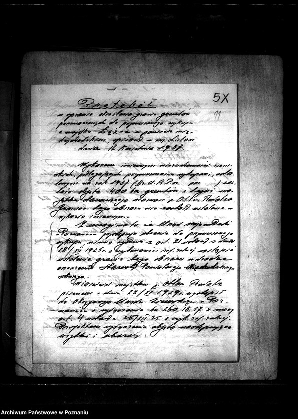 Obraz 15 z jednostki "/Przymusowy wykup majątku Łężce powiatu międzychodzkiego/"