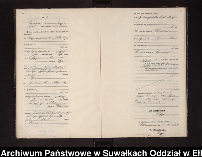 image.from.unit.number "Heiraths-Neben-Register des Preussischen Standes-Amtes Widminnen Kreis Loetzen"