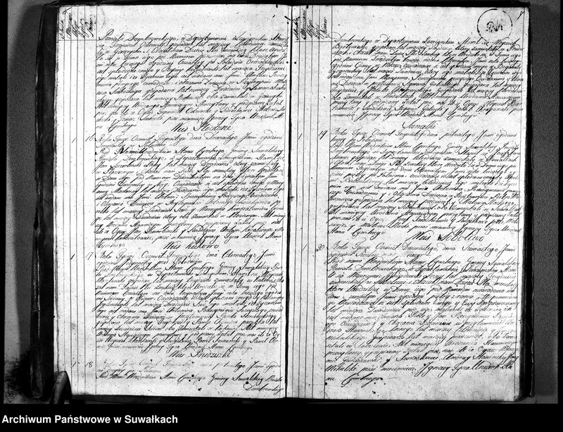 image.from.unit.number "Księga aktu urodzonych gminy suwalskiey, powiatu dąbrowskiego w departamencie łomżyńskim od dnia 1 maja 1813 po 1 maja 1814"