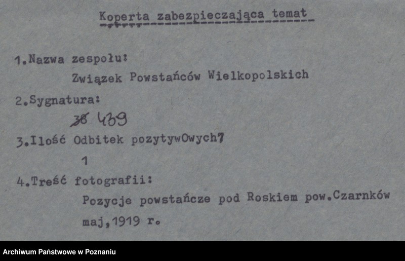 Obraz 4 z jednostki "Pozycja powstańcza pod Roskiem powiat Czarnków."