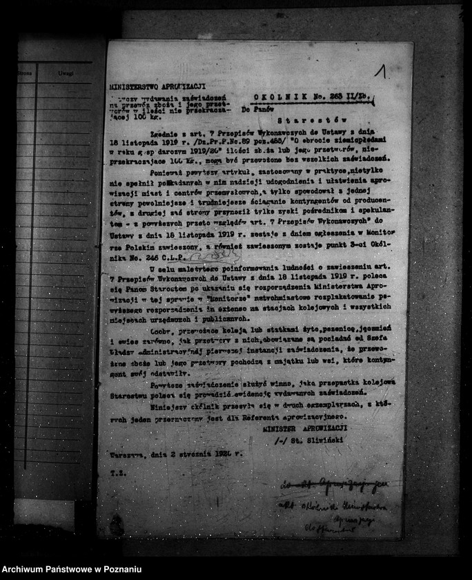 Obraz 6 z jednostki "Okólniki Ministerstwa Aprowizacji do starostw"