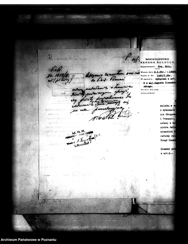 Obraz 6 z jednostki "Majątek Wierzenica powiatu poznańskiego wyłączenie z art. 4 i 5 ustawy o reformie rolnej August Cieszkowski"