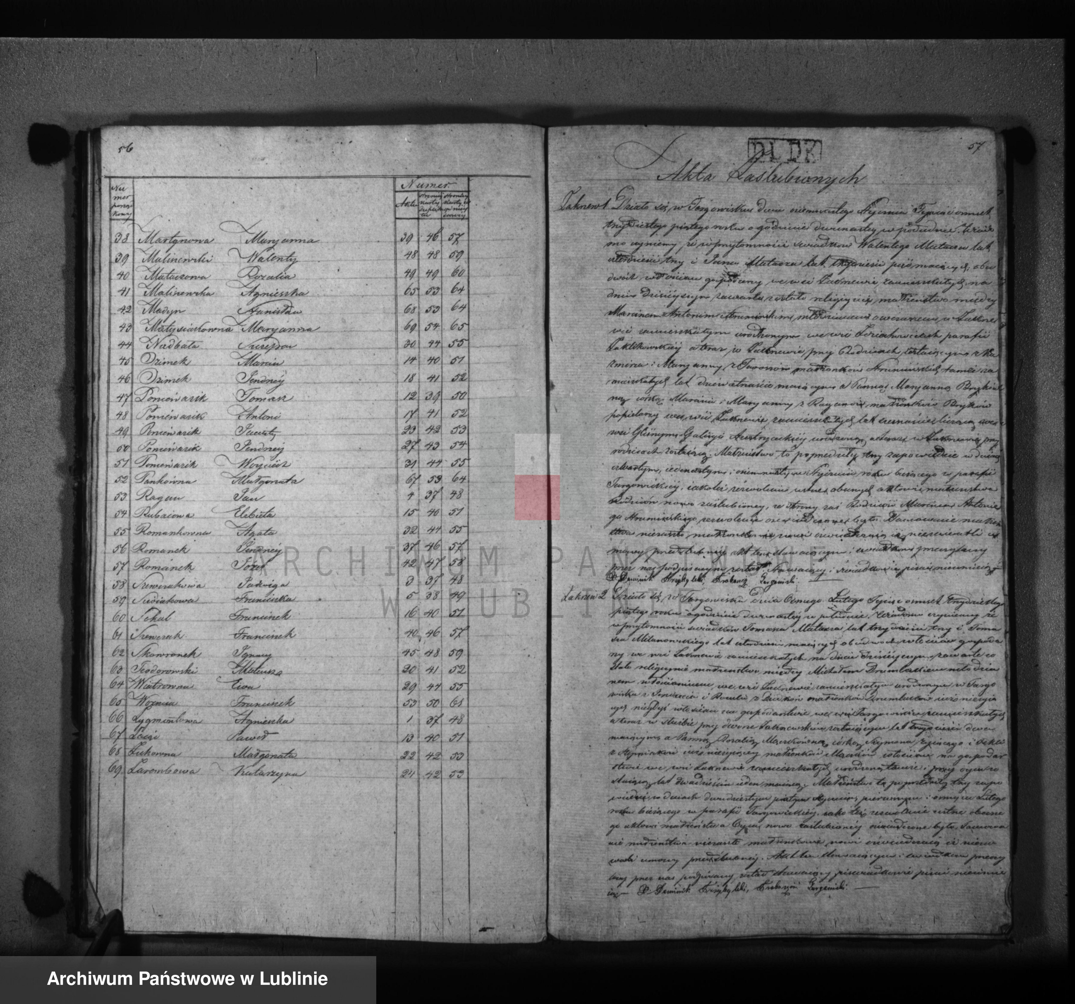 Skan z jednostki: Księga urodzeń, małżeństw i zgonów