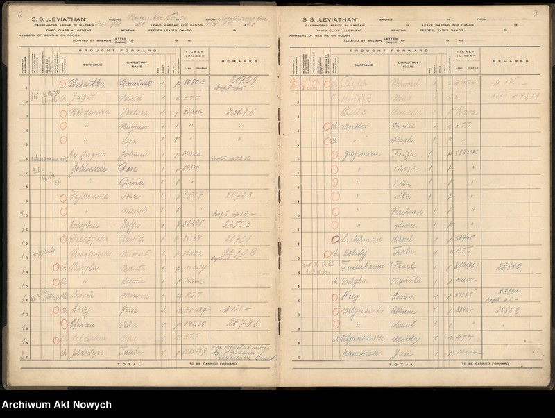 image.from.unit.number "Księga pasażerów wyjeżdżających na SS Leviathan."