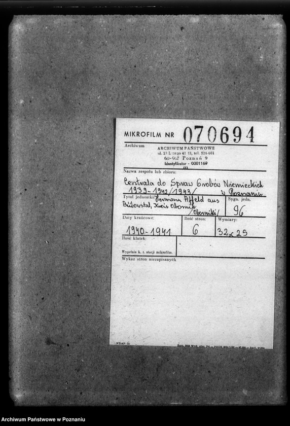 Obraz 2 z jednostki "Hermann Affeldt aus Bülowstal, Kreis Obornik (Oborniki)"