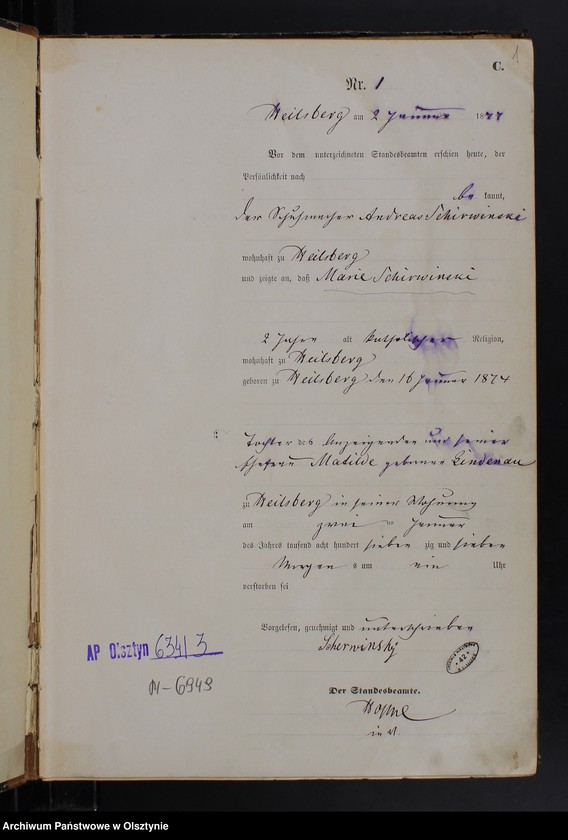 image.from.unit.number "Sterbe-Haupt-Register Nr 1 - 164"