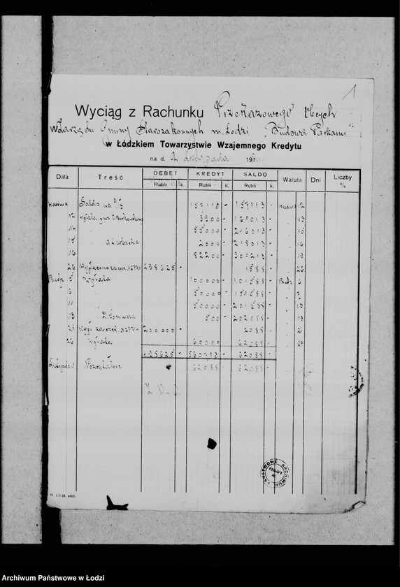 Obraz 5 z jednostki "Wyciągi z Banków"