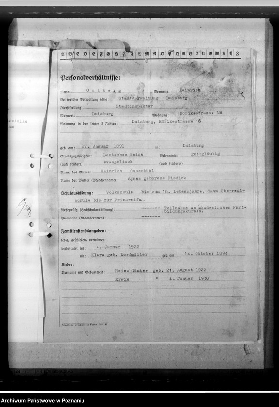 Obraz 11 z jednostki "Ostberg, Heinrich - inspektor miejski"