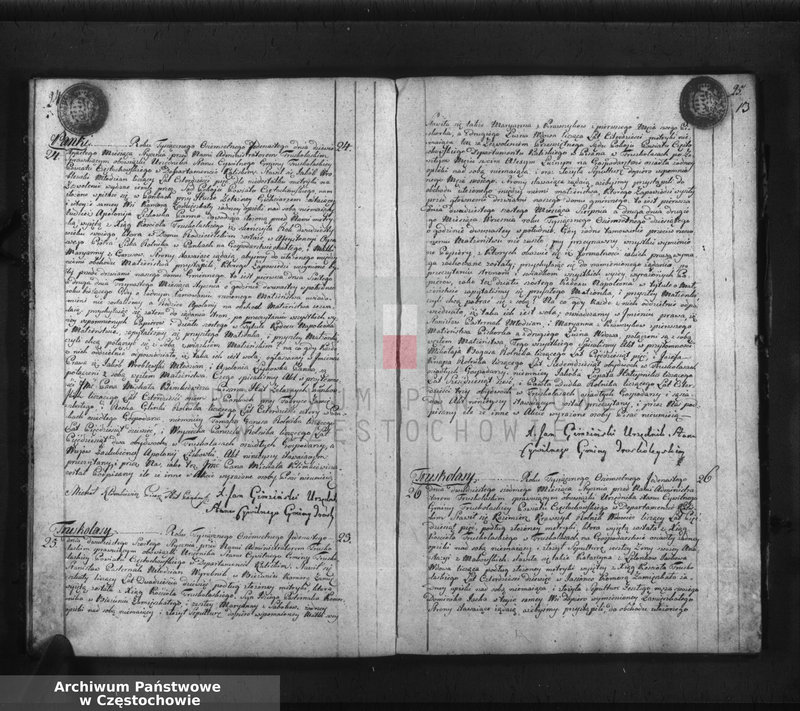 Obraz 15 z jednostki "Akta cywilne małżeństwa gminy Truskolasy od dnia 1 miesiąca maja 1810 roku do dnia 30 miesiąca kwietnia 1811 roku wpisane"