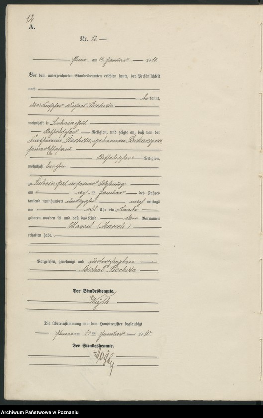 Obraz 15 z jednostki "Geburts-Neben-Register"