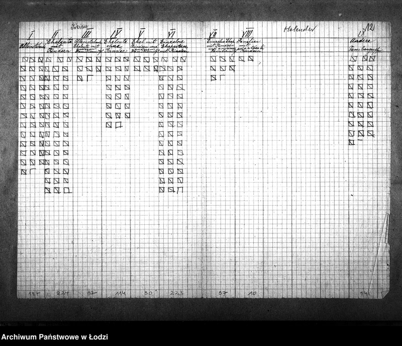 Obraz 16 z jednostki "[Statystyka ludności żydowskiej według wieku i płci]"