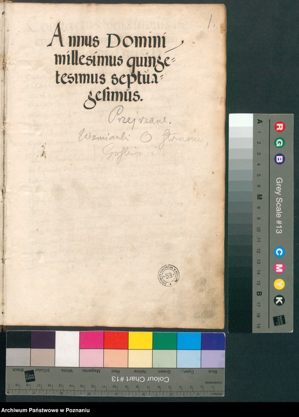 Obraz 5 z jednostki "Liber actorum civitatis Posnaniae."