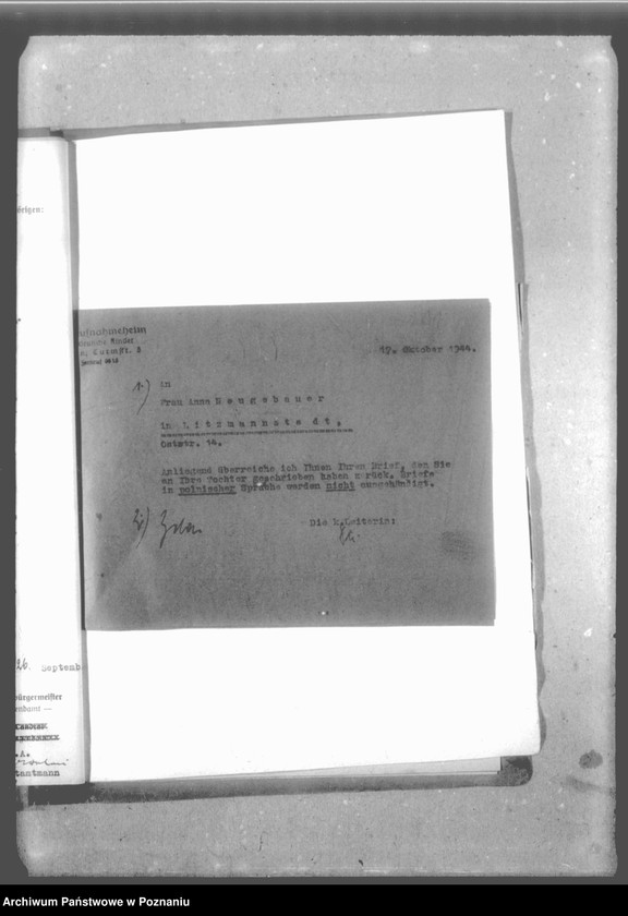 Obraz 15 z jednostki "[Akta personalne wychowanka Christine Neugebauer, ur. 11 V 1934]."