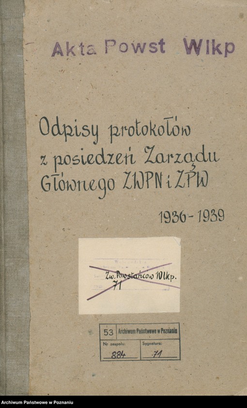 Obraz 4 z jednostki "Odpisy protokołów z posiedzeń Zarządu Głównego Związku Weteranów Powstań Narodowych i Związku Powstańców Wielkopolskich."