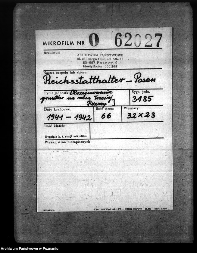 Obraz 2 z jednostki "Przejmowanie gruntów na rzecz Trzeciej Rzeszy"