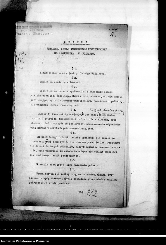 Obraz 5 z jednostki "Prywatna Szkoła Powszechna Koedukacyjna imienia Kopernika - Poznań"