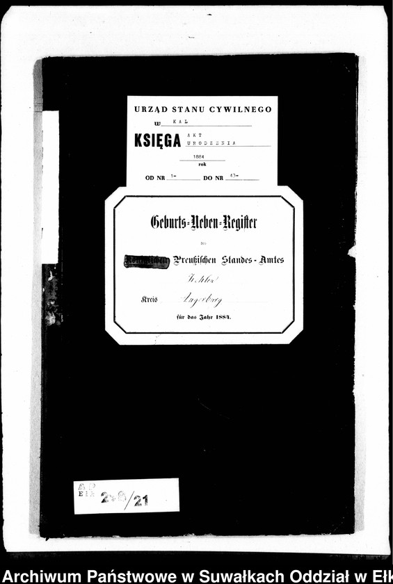 image.from.unit.number "Geburts-Neben-Register des Preussischen Standes-Amtes Kehlen Kreis Angerburg"