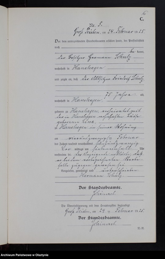 image.from.unit.number "Sterbe-Neben-Register Nr 1 - 21 [ Księga zgonów - wtóropis ]"