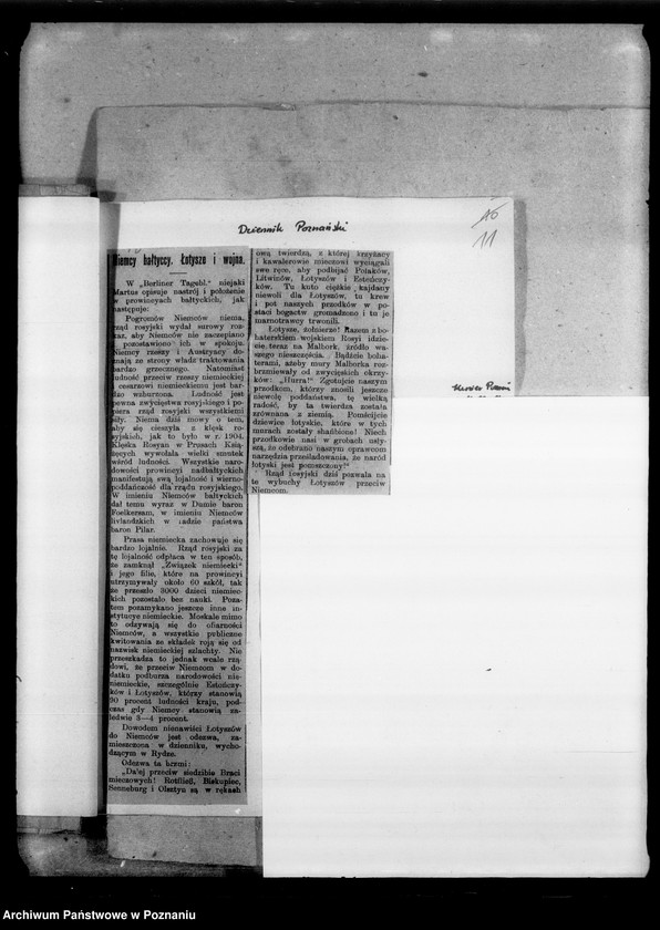 image.from.unit.number "Wycinki prasowe w sprawach polskich o różnej treści."