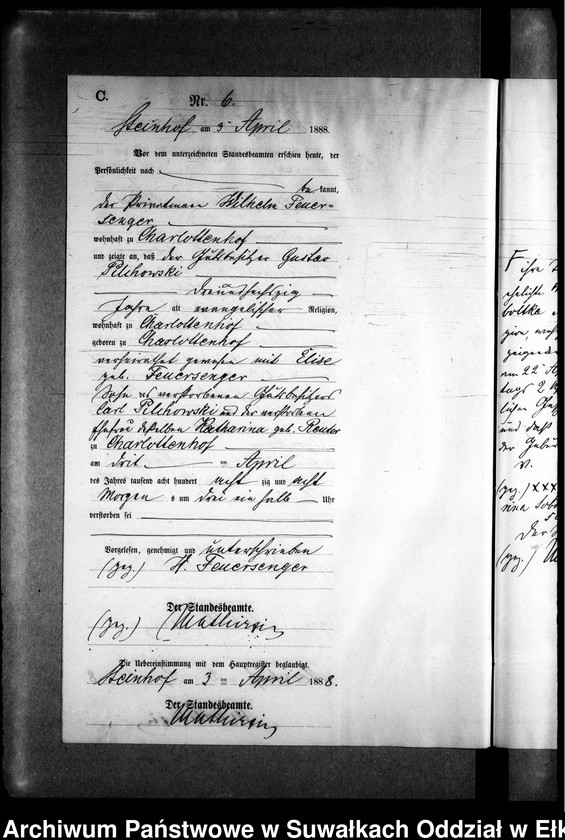 image.from.unit.number "Sterbe-Neben-Register des Preussischen Standes-Amtes Gr. Strengeln Kreis Angerburg"