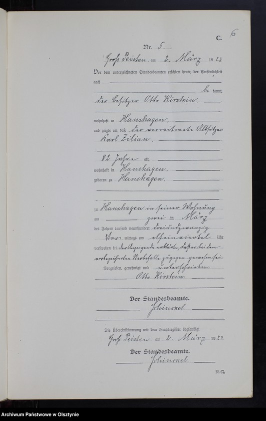 image.from.unit.number "Sterbe-Neben-Register Nr 1 - 23 [ Księga zgonów - wtóropis ]"