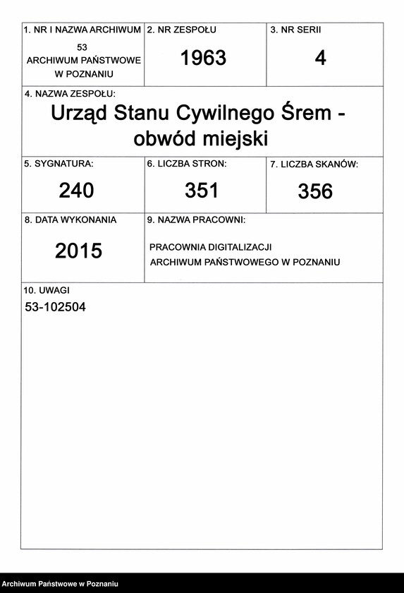 Obraz 1 z jednostki "Sterbe-Haupt-Register"