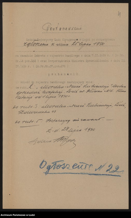 Obraz 6 z jednostki "Mordka Nusem Rubinsztajn- drobna sprzedaż konfekcji"