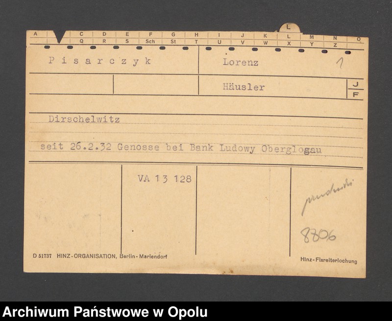 image.from.unit.number "[Pisarczyk Lorenz, zam. Dirschelwitz]"