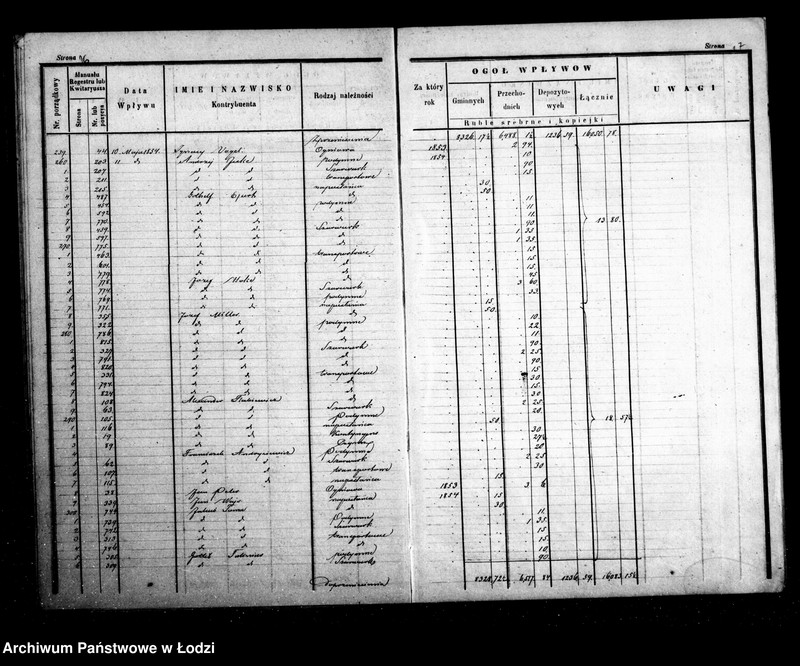 Obraz 13 z jednostki "Dziennik przychodu i wydatku kasy ekonomicznej m. Łodzi na r. 1854"