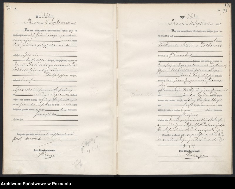 Obraz 14 z jednostki "Księga urodzeń t. II"