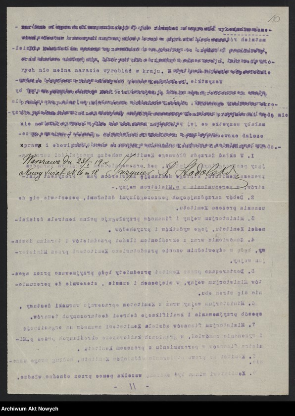 image.from.unit.number "Projekty usprawnienia gospodarki narodowej. Korespondencja. Protokół"