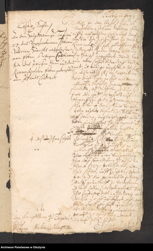 image.from.unit.number "In S. [Sache] Johann Valerian Hoernigs Erben wegen des Guths Hohenfelde"