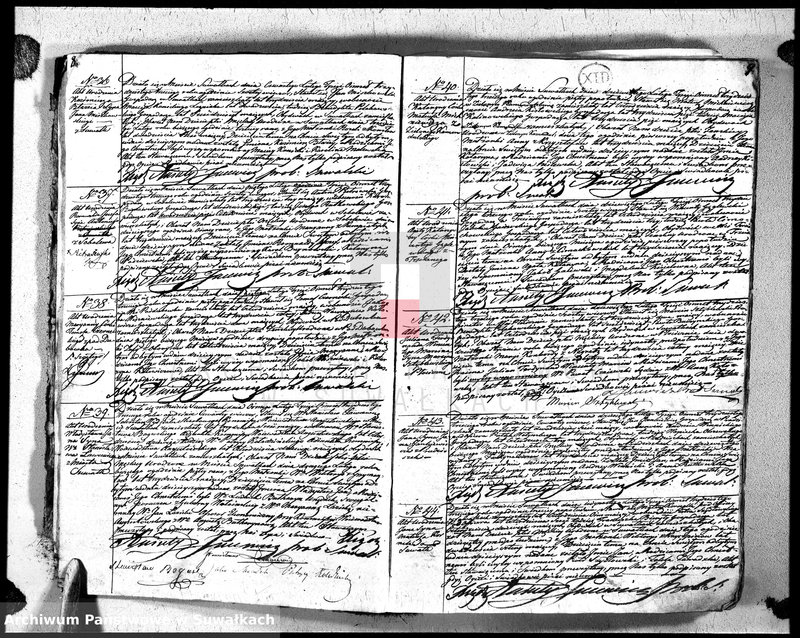 image.from.unit.number "Księga duplikat urodzonych, zaślubionych i zeszłych urzędnika stanu cywilnego, parafji suwalskiey na rok 1833"