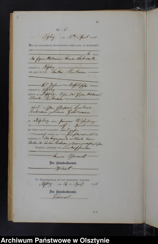 image.from.unit.number "Sterbe-Neben-Register Nr 1 - 15"