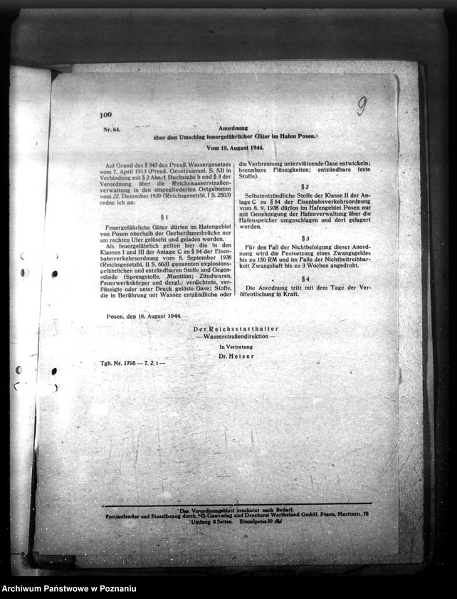 Obraz 13 z jednostki "Verordnungsblatt Nr. 13"