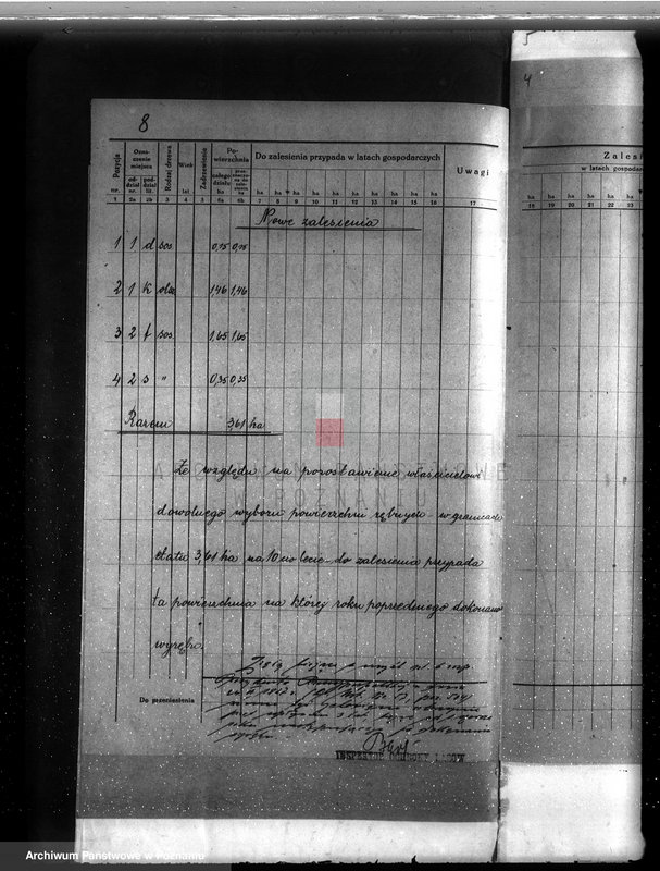 image.from.unit.number "Plan urządzenia gospodarstwa leśnego Baborówko-Baborowo powiat szamotulsko-obornicki 1929-1939"