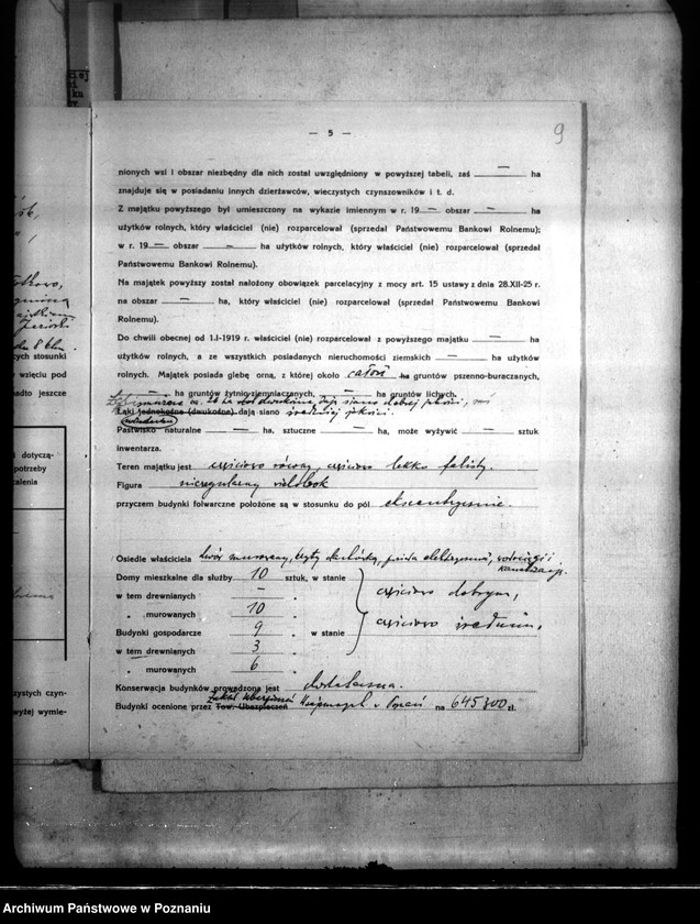 Obraz 13 z jednostki "Majątek Kosztowo powiatu wyrzyskiego /wyłączenie z art. 4 ustawy o wykonaniu reformy rolnej"