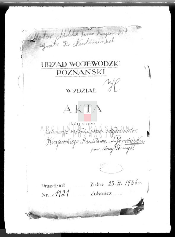 Obraz 4 z jednostki "Zatwierdzenie zakładu przemysłowego młyna motorowego St. Krajewskiego w Grodzisku, pow. nowotomyski"