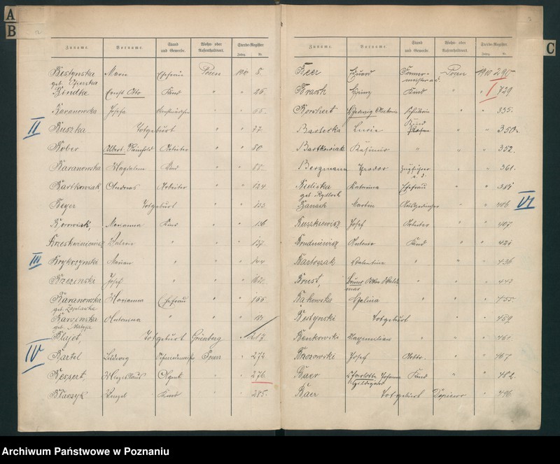 Obraz 4 z jednostki "Spis alfabetyczny zgonów za 1910"