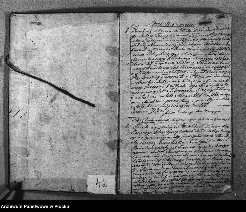 Obraz z jednostki "Akta urodzeń, małżeństw i zgonów"