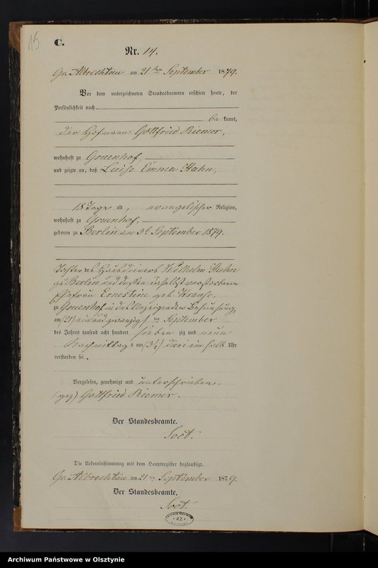 image.from.unit.number "Sterbe-Neben-Register Nr 1 - 21"