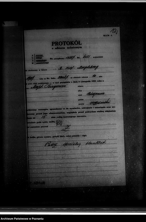 Obraz 16 z jednostki "Majątek Bieganowo powiat wrzesiński własność E. Grabskiego nr woj. kotła 6081"