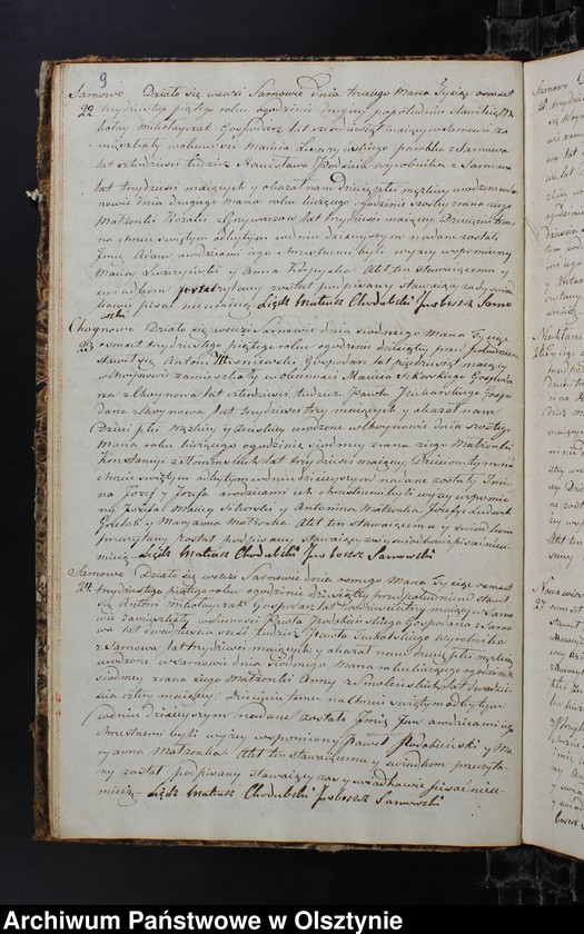 image.from.unit.number "Duplikat Urodzonych Zaslubionych Zmarłych w parafii Sarnowskiey z roku 1835"