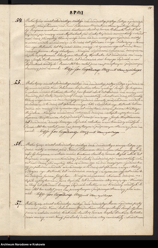 image.from.unit.number "Akta Urodzenia Uznania i Przysposobienia Parafii S. Szczepana w Krakowie na Piasku r. 1846"